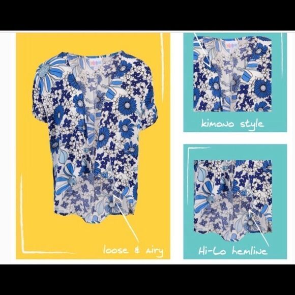 Lularoe Bianka Kimono kids 10/14 or 2-6 women’s - Picture 4 of 5